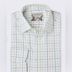 Peter Christian Green County Tattersall Shirt Green M‎ NWT IN PACKAGING
